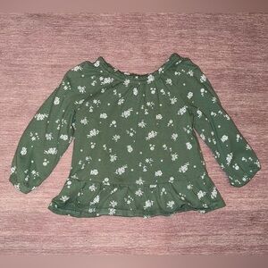 Carter's Green Floral Kids Blouse